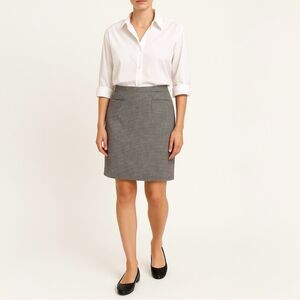 Talbots 100% Irish Linen Skirt in Mini Houndstooth - Size 10